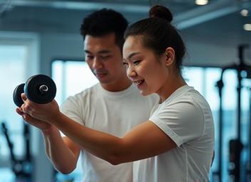 お客様をサポートする日本人パーソナルトレーナー